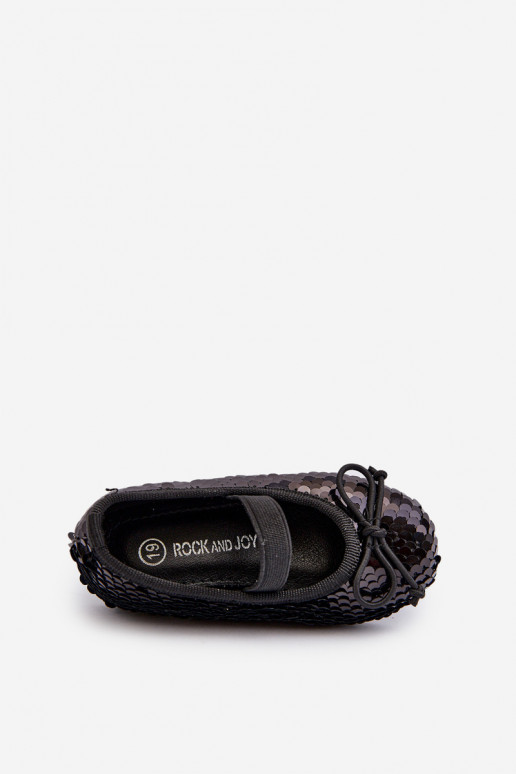 baleriinid  Laste jalanõud Ozdobione Cekinami mustad Weries