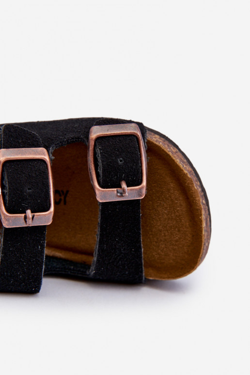 sandaalid Laste jalanõud  krõpsudega kinnitatav mustad Rorria