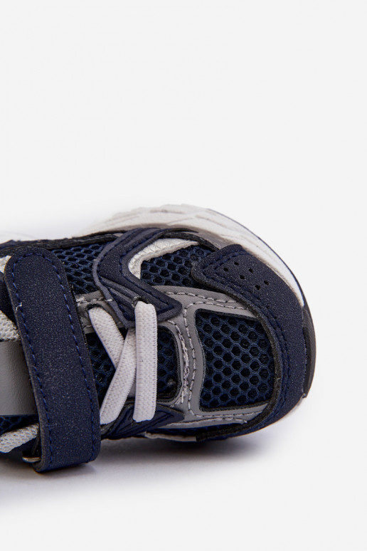 Laste spordijalatsid Sneakers tüüpi jalanõud krõpsudega kinnitatav tumesinist värvi Rulagia