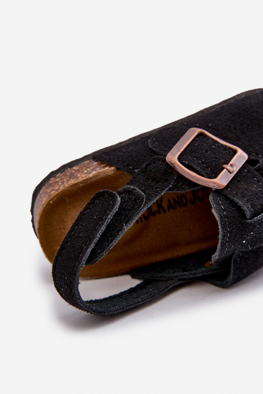 Sussid Laste jalanõud  mustad Vulagia Sussid Laste jalanõud  mustad Vulagia