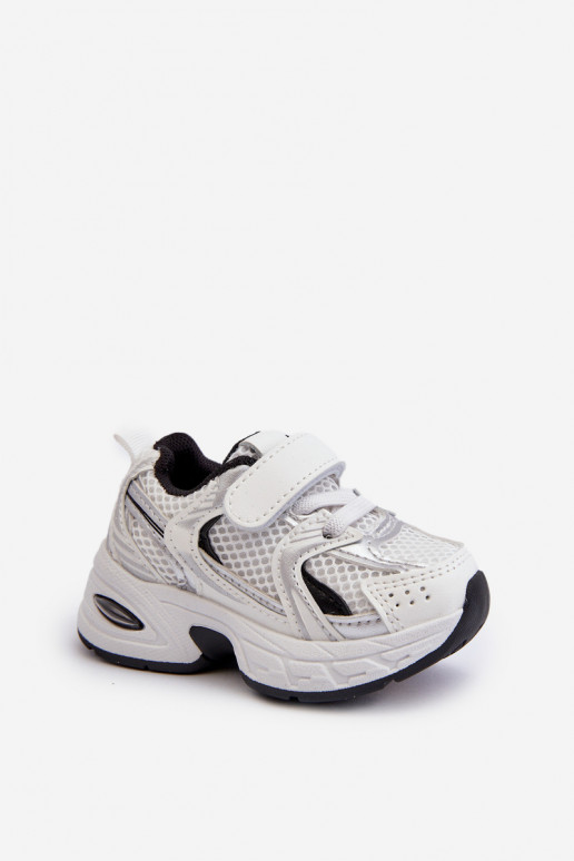 Laste spordijalatsid Sneakers tüüpi jalanõud krõpsudega kinnitatav Valget-mustad Ephona