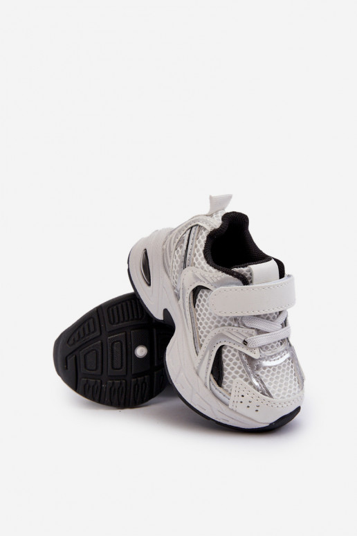 Laste spordijalatsid Sneakers tüüpi jalanõud krõpsudega kinnitatav Valget-mustad Ephona