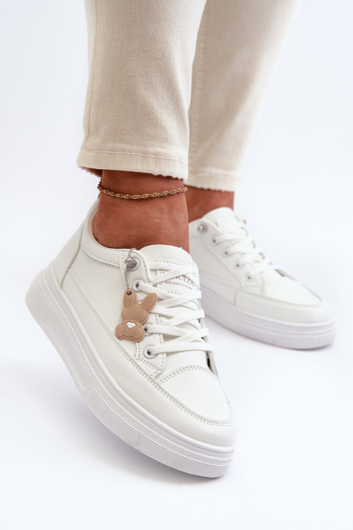 vabaaja jalanõud spordijalatsid   platvormiga kaunistustega valget värvi Vinceza 13613 vabaaja jalanõud spordijalatsid   platvormiga kaunistustega valget värvi Vinceza 13613