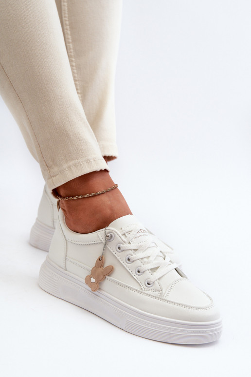 vabaaja jalanõud spordijalatsid   platvormiga kaunistustega valget värvi Vinceza 13613 vabaaja jalanõud spordijalatsid   platvormiga kaunistustega valget värvi Vinceza 13613