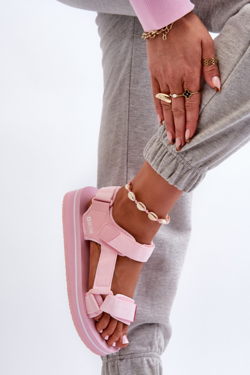 Naistesandaalid platvormiga Big Star NN274A533 Tumeroosad värvi