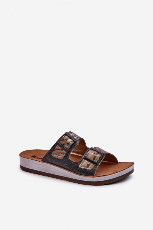Mugavad naistesussid neetide ja pandlaga Inblu CP000045 mustad