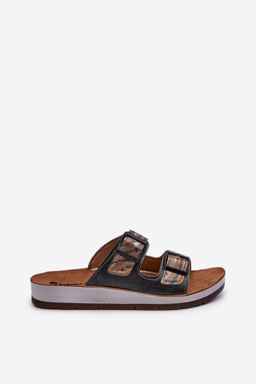 Mugavad naistesussid neetide ja pandlaga Inblu CP000045 mustad