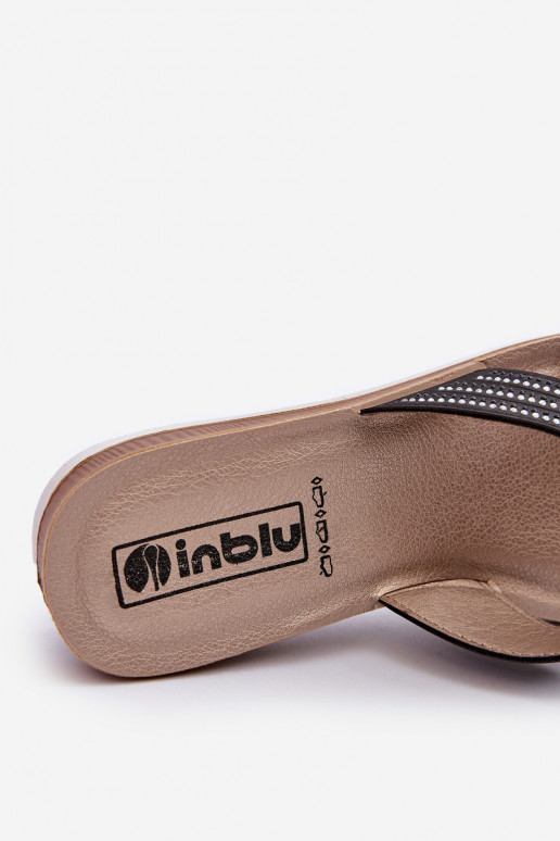 Mugavad naistesussid säravate kristallidega Inblu BV000037 mustad