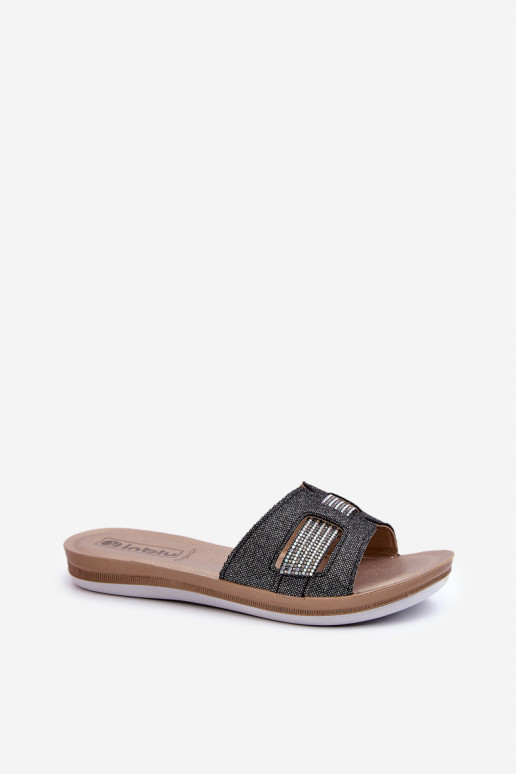 Mugavad läikivad sussid   Inblu BA000050 mustad Mugavad läikivad sussid   Inblu BA000050 mustad