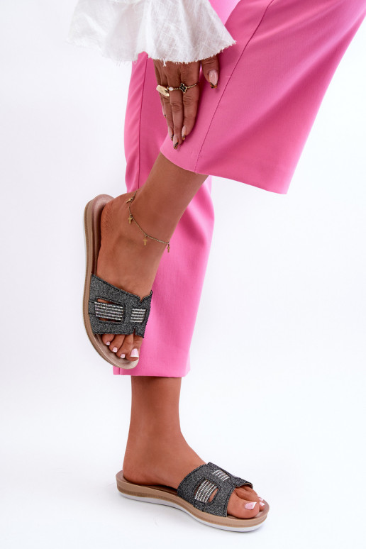 Mugavad läikivad sussid   Inblu BA000050 mustad Mugavad läikivad sussid   Inblu BA000050 mustad