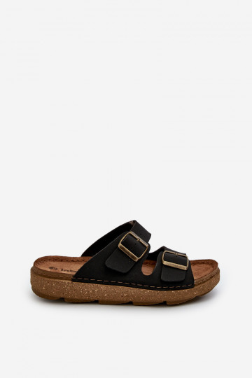 Lihtne Mugavad sussid Mehed neetide ja pandlaga Inblu MT000016 mustad 2