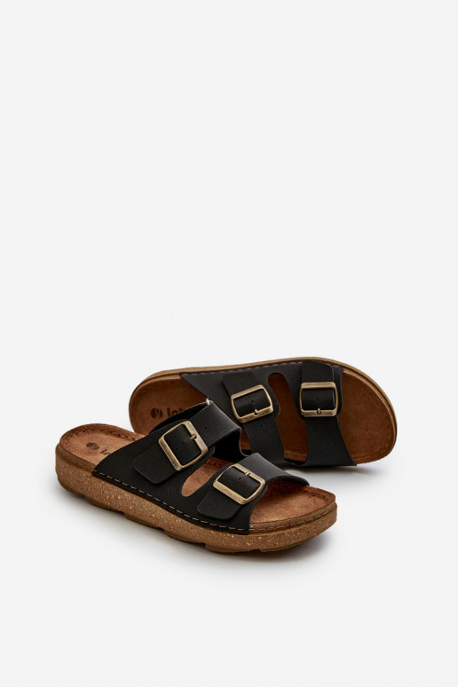 Lihtne Mugavad sussid Mehed neetide ja pandlaga Inblu MT000016 mustad Lihtne Mugavad sussid Mehed neetide ja pandlaga Inblu MT000016 mustad