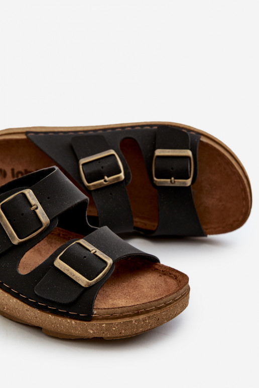 Lihtne Mugavad sussid Mehed neetide ja pandlaga Inblu MT000016 mustad Lihtne Mugavad sussid Mehed neetide ja pandlaga Inblu MT000016 mustad