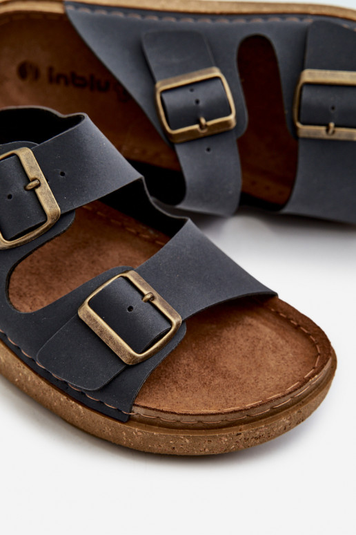 Lihtne Mugavad sussid Mehed neetide ja pandlaga Inblu MT000016 tumesinist värvi Lihtne Mugavad sussid Mehed neetide ja pandlaga Inblu MT000016 tumesinist värvi