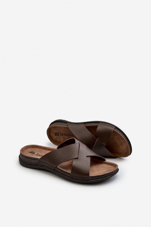 Mugav Kerged lehvidega eko-nahast Inblu GV00001I pruunid värvi Mugav Kerged lehvidega eko-nahast Inblu GV00001I pruunid värvi