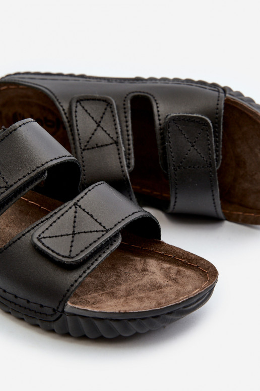 Mugavad sussid Mehed Triipudega krõpsudega kinnitatav Inblu FM00001U mustad Mugavad sussid Mehed Triipudega krõpsudega kinnitatav Inblu FM00001U mustad