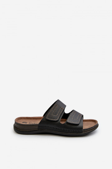 Mugavad sussid Mehed Triipudega krõpsudega kinnitatav Inblu GV00002I mustad 2