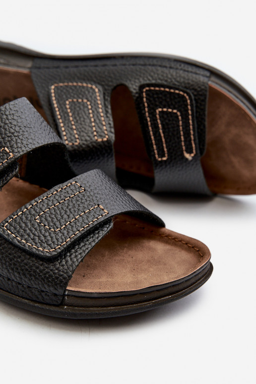 Mugavad sussid Mehed Triipudega krõpsudega kinnitatav Inblu GV00002I mustad