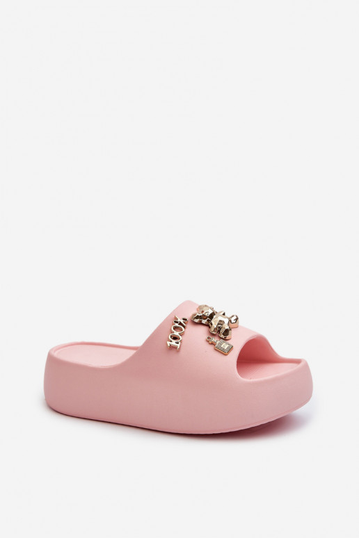 naiste plätud Lihtne Kerged rannaplätud kaunite detailidega Tumeroosad värvi Orchia