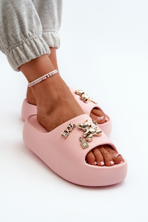 naiste plätud Lihtne Kerged rannaplätud kaunite detailidega Tumeroosad värvi Orchia