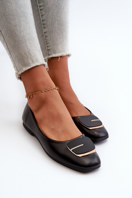 Baleriinad Naiselik Eko Nahk kaunistustega mustad Edoslli