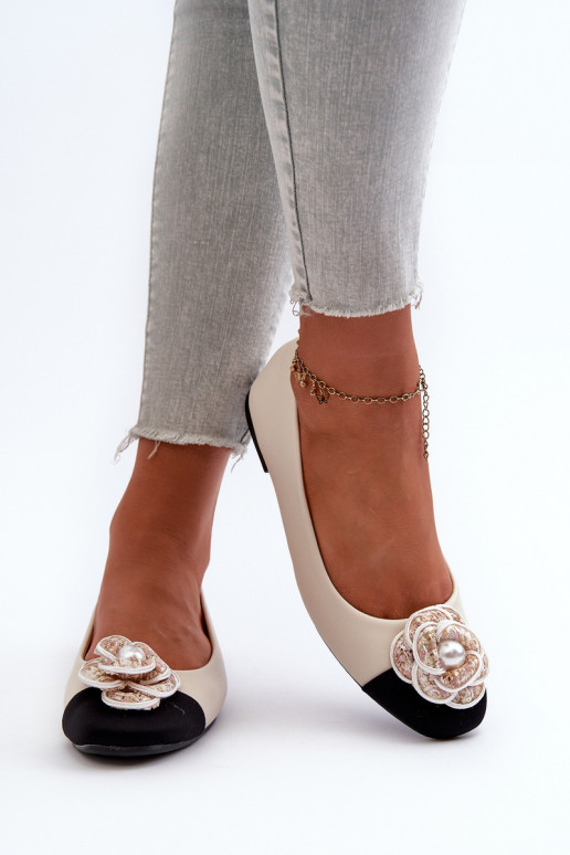 Baleriinad Naiselik Eko Nahk Kaunistustega Detalem beeži värvi Divinella