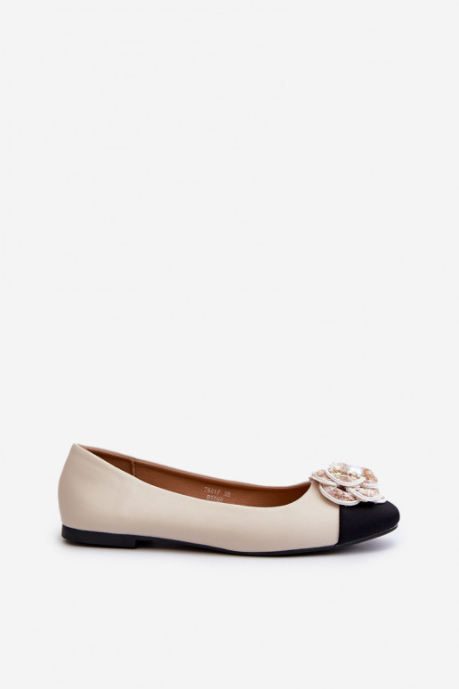 Baleriinad Naiselik Eko Nahk Kaunistustega Detalem beeži värvi Divinella