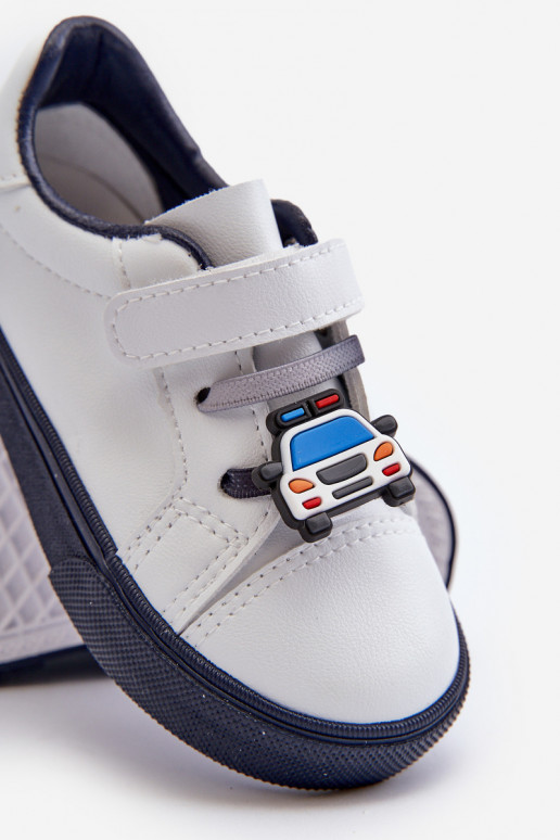 Laste tossude mudeljalatsid vabaaja jalanõud Z Przypinką Valget-tumesinist värvi Pennyn