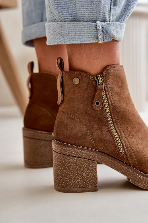 voodriga Pealiste poolsaapad Z Eco Suedeu pruunid värvi Velarilla