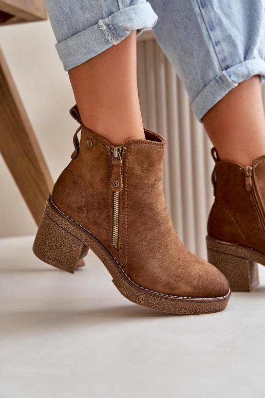 voodriga Pealiste poolsaapad Z Eco Suedeu pruunid värvi Velarilla