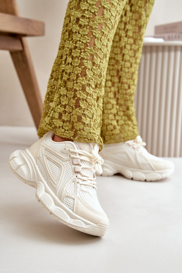 spordijalatsid Sneakers tüüpi jalanõud Pealiste omad beeži värvi Timoci