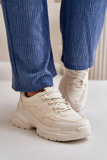 spordijalatsid Sneakers tüüpi jalanõud Pealiste omad Sellel onssiivsel tallal Elevandiluu värvi Lerista