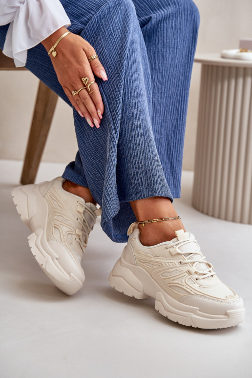 spordijalatsid Sneakers tüüpi jalanõud Pealiste omad Sellel onssiivsel tallal Elevandiluu värvi Lerista