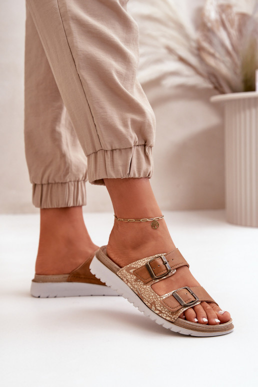 Pealiste omad Mugavad sussid neetide ja pandlaga Inblu CN000033 pruunid värvi Pealiste omad Mugavad sussid neetide ja pandlaga Inblu CN000033 pruunid värvi