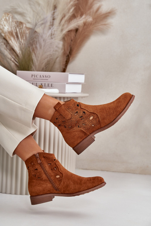 Pealiste poolsaapad Ažuurne Lossi juurde pruunid värvi S.Barski HY42-081