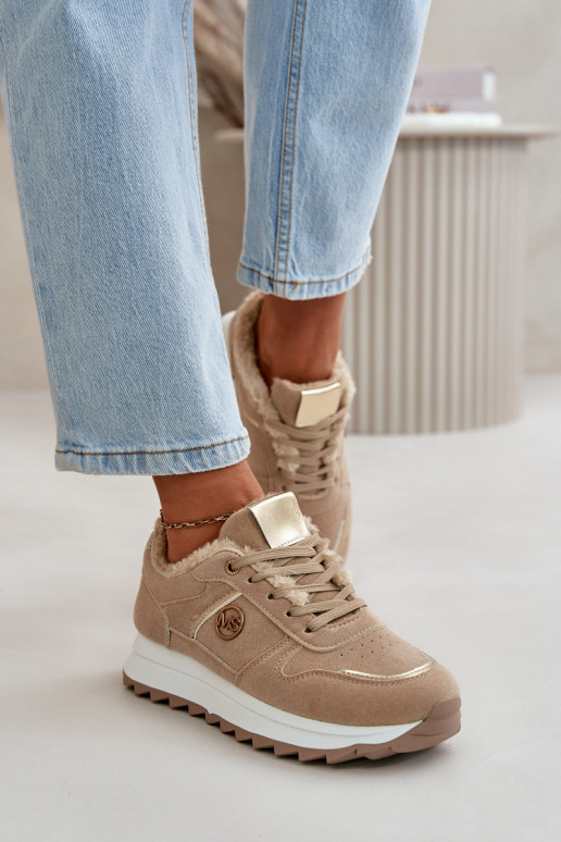 spordijalatsid Pealiste omad voodriga karusnahaga platvormiga Khakivärvi Lerisas spordijalatsid Pealiste omad voodriga karusnahaga platvormiga Khakivärvi Lerisas