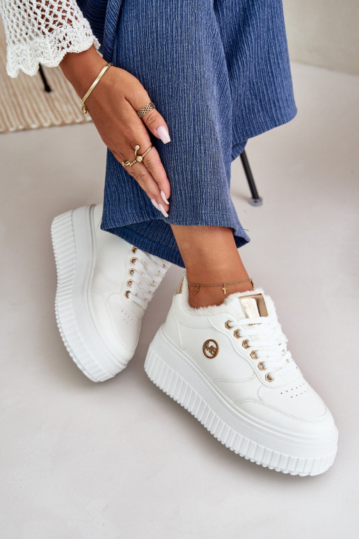 Sneakers tüüpi jalanõud spordijalatsid Pealiste omad voodriga Sellel onssiivsel tallal valget värvi Ardiela