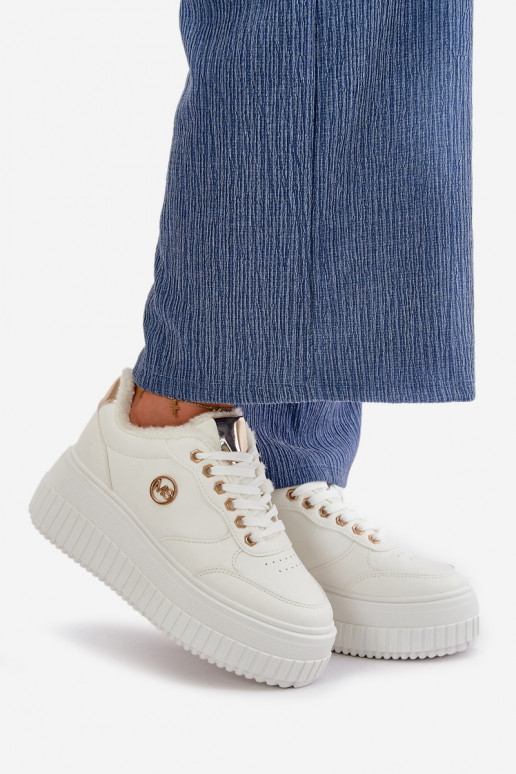 Sneakers tüüpi jalanõud spordijalatsid Pealiste omad voodriga Sellel onssiivsel tallal valget värvi Ardiela