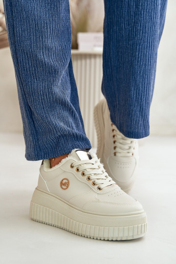Sneakers tüüpi jalanõud spordijalatsid Pealiste omad voodriga Sellel onssiivsel tallal beeži värvi Ardiela 2