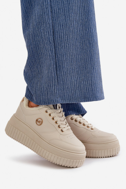 Sneakers tüüpi jalanõud spordijalatsid Pealiste omad voodriga Sellel onssiivsel tallal beeži värvi Ardiela Sneakers tüüpi jalanõud spordijalatsid Pealiste omad voodriga Sellel onssiivsel tallal beeži värvi Ardiela