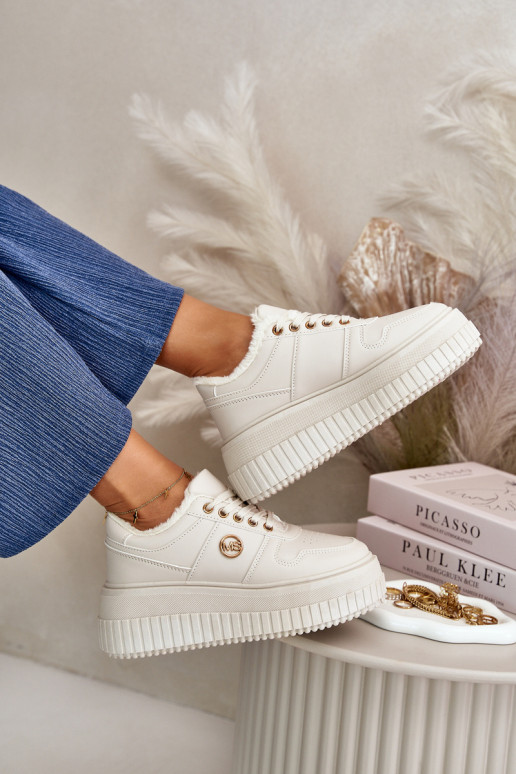 Sneakers tüüpi jalanõud spordijalatsid Pealiste omad voodriga Sellel onssiivsel tallal beeži värvi Verissha