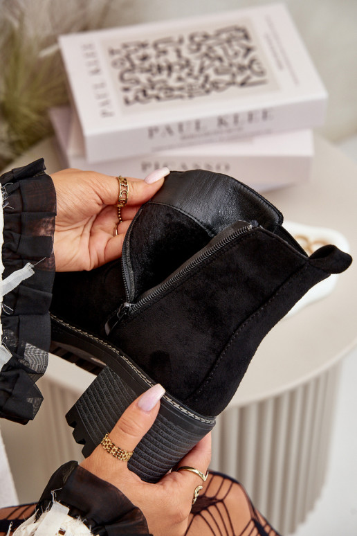 Pealiste poolsaapad voodriga kõrge jämeda kontsaga Eco Suedeosissee msuud Irissinae Pealiste poolsaapad voodriga kõrge jämeda kontsaga Eco Suedeosissee msuud Irissinae