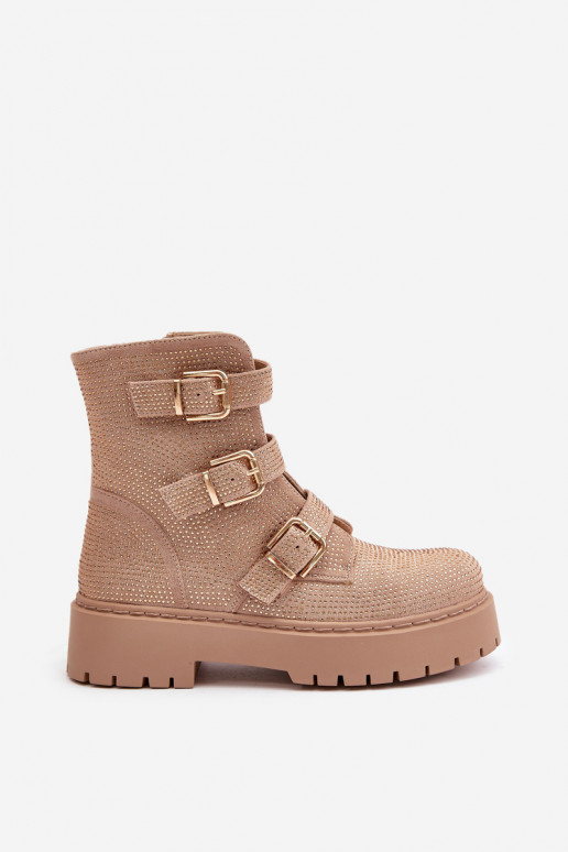 voodriga Pealiste poolsaapad Kaunistusega beeži värvi Ciascia