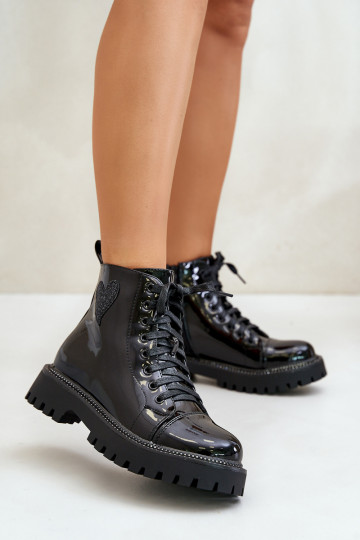 Laque Pealiste poolsaapad Lossi juurde Koos Ornate Heartsm msuud Obeena