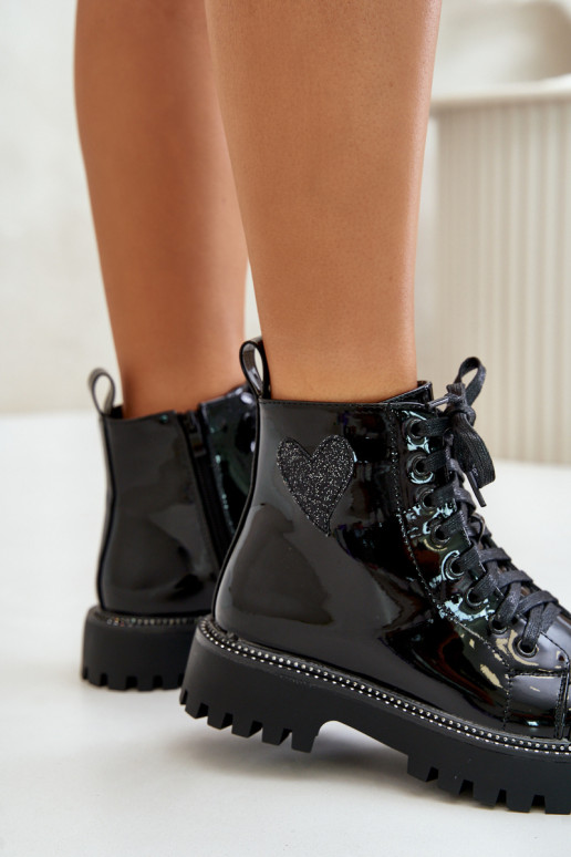 Laque Pealiste poolsaapad Lossi juurde Koos Ornate Heartsm msuud Obeena