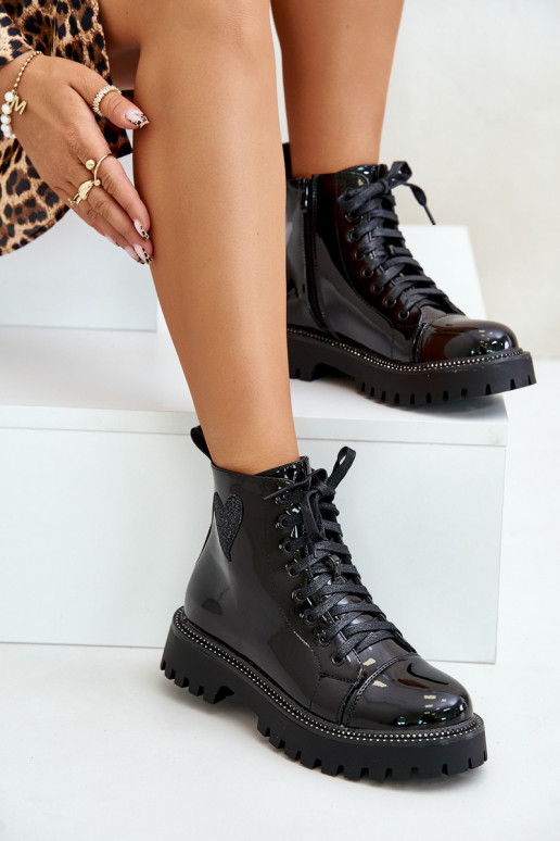 Laque Pealiste poolsaapad Lossi juurde Koos Ornate Heartsm msuud Obeena