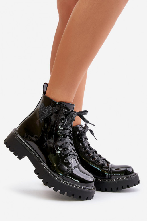 Laque Pealiste poolsaapad Lossi juurde Koos Ornate Heartsm msuud Obeena