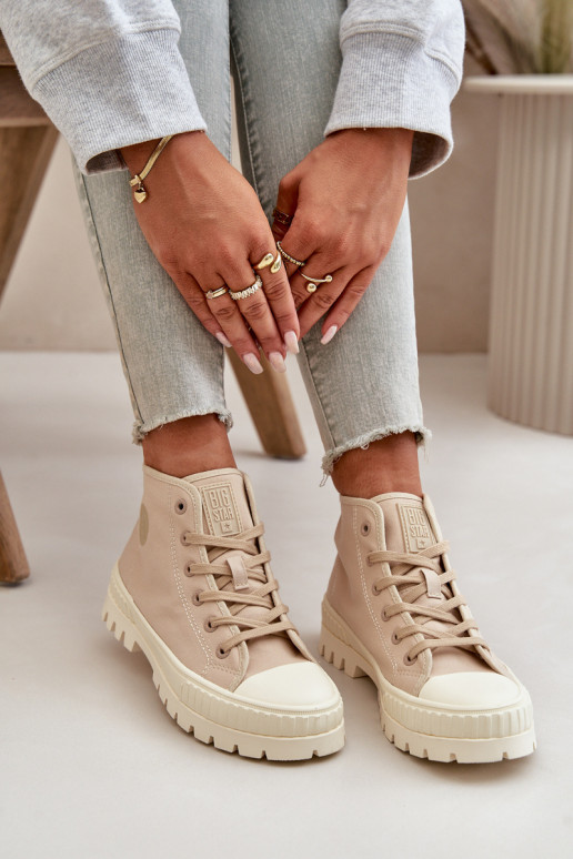 naiste saapad madala säärega Kuubiku jaoks Big Star OO274006 beeži värvi