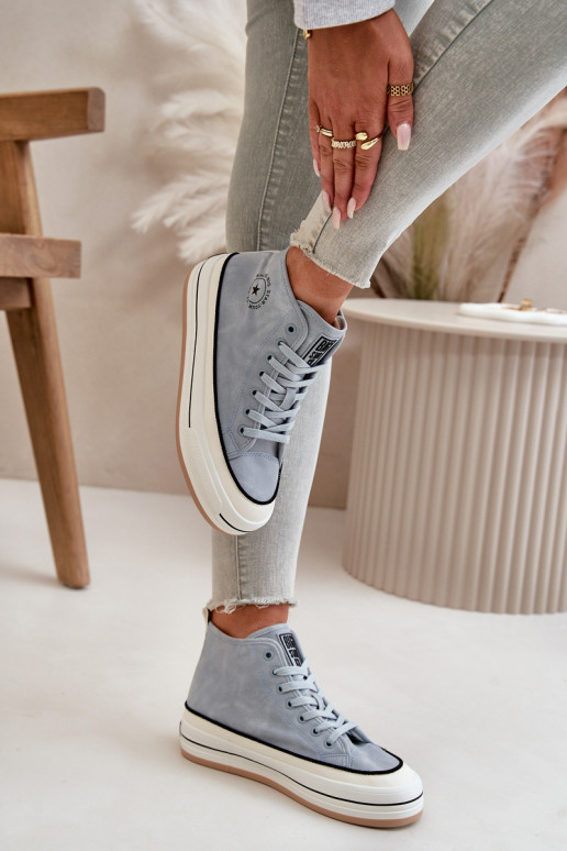 voodriga naiste saapad platvormiga Eko Pealhk Big Star OO274069 Sinist värvi