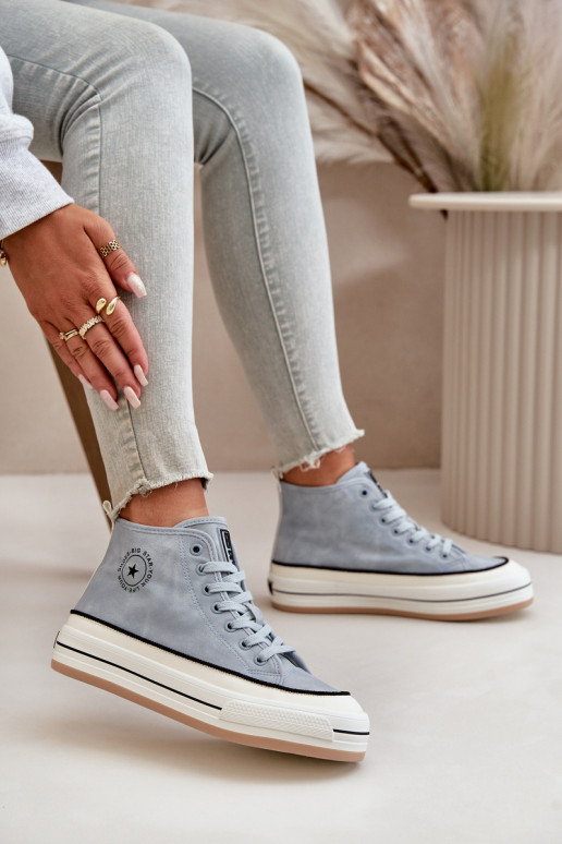 voodriga naiste saapad platvormiga Eko Pealhk Big Star OO274069 Sinist värvi